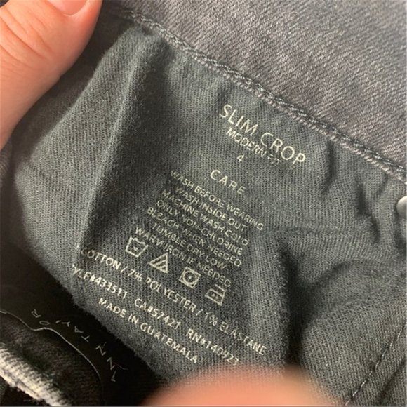 slim crop rawjeans